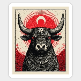 Nocturnal Taurus Zodiac Sticker